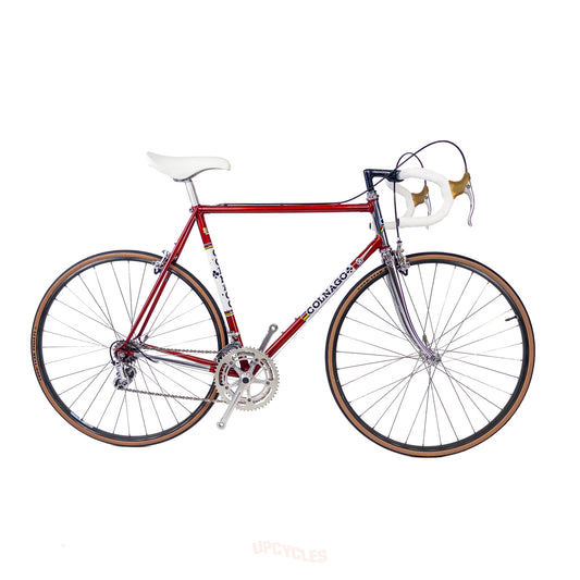 Drive side view of Colnago Super Saronni red road bike, 57cm - 1980s