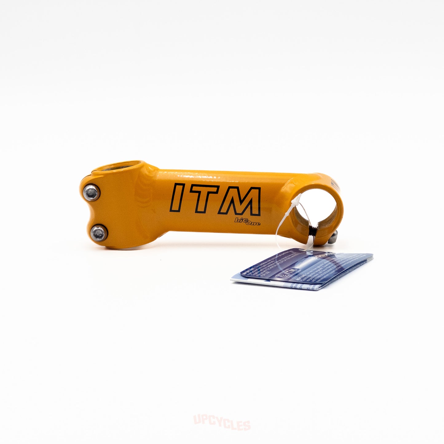 ITM Big One ET120 stem, Bianchi Pantani yellow, 1" threadless x 120mm reach x 26.0mm clamp, NIB