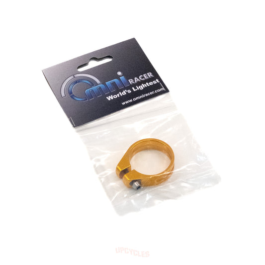 Omni Racer gold seatpost clamp, 31.8mm