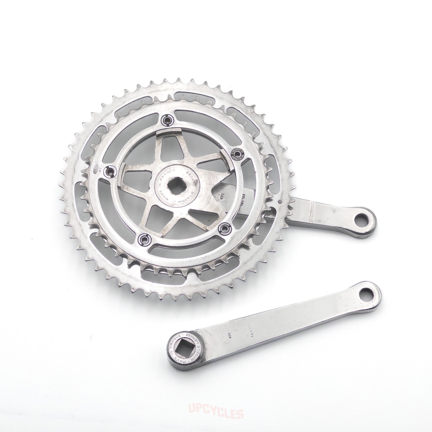 Stronglight 93 crankset, 52-42t, 170mm, 14 x 1.25 French thread