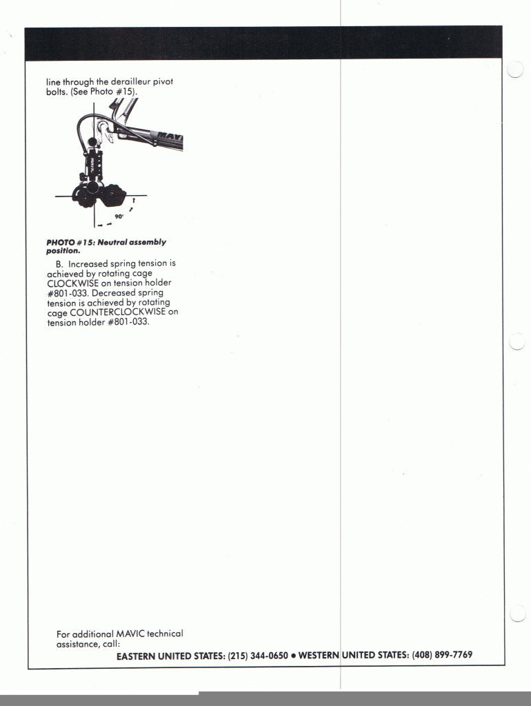 Mavic 801 (2nd gen) rear derailleur