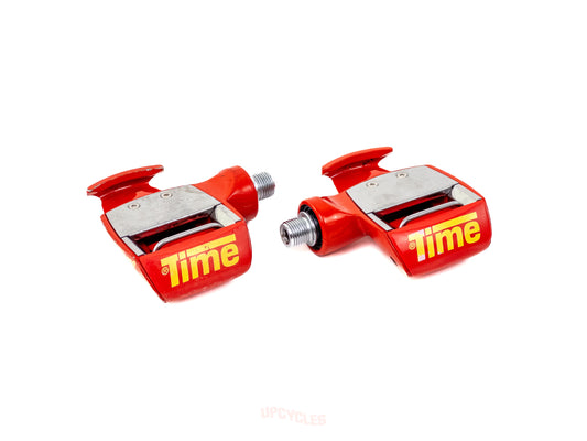 Time Equipe Pro Magnesium red clipless pedals, 9/16" x 20 English thread