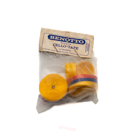 Benotto Professional Cello-Tape handlebar tape, smooth yellow / blue / red, NOS