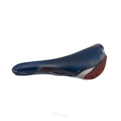 Selle Italia Flite Kevlar saddle, smooth red-white-blue leather