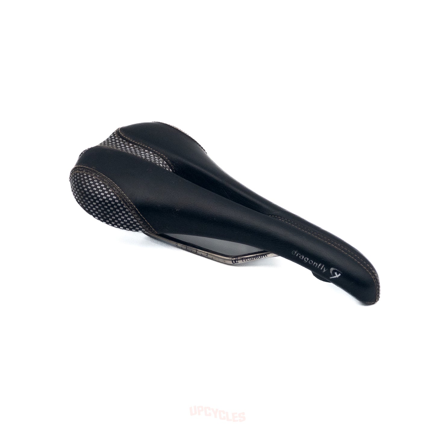 Terry Dragonfly SX saddle, black leather w/ titanium rails