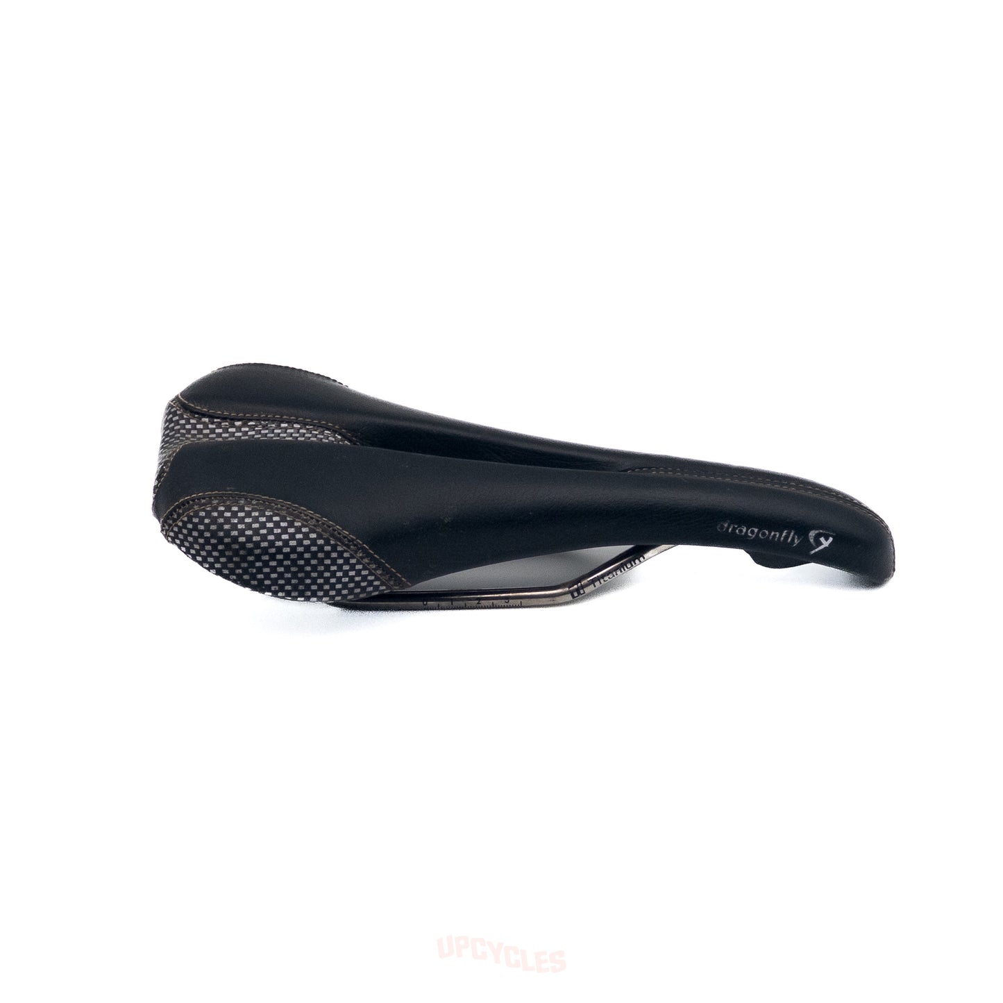 Terry Dragonfly SX saddle, black leather w/ titanium rails