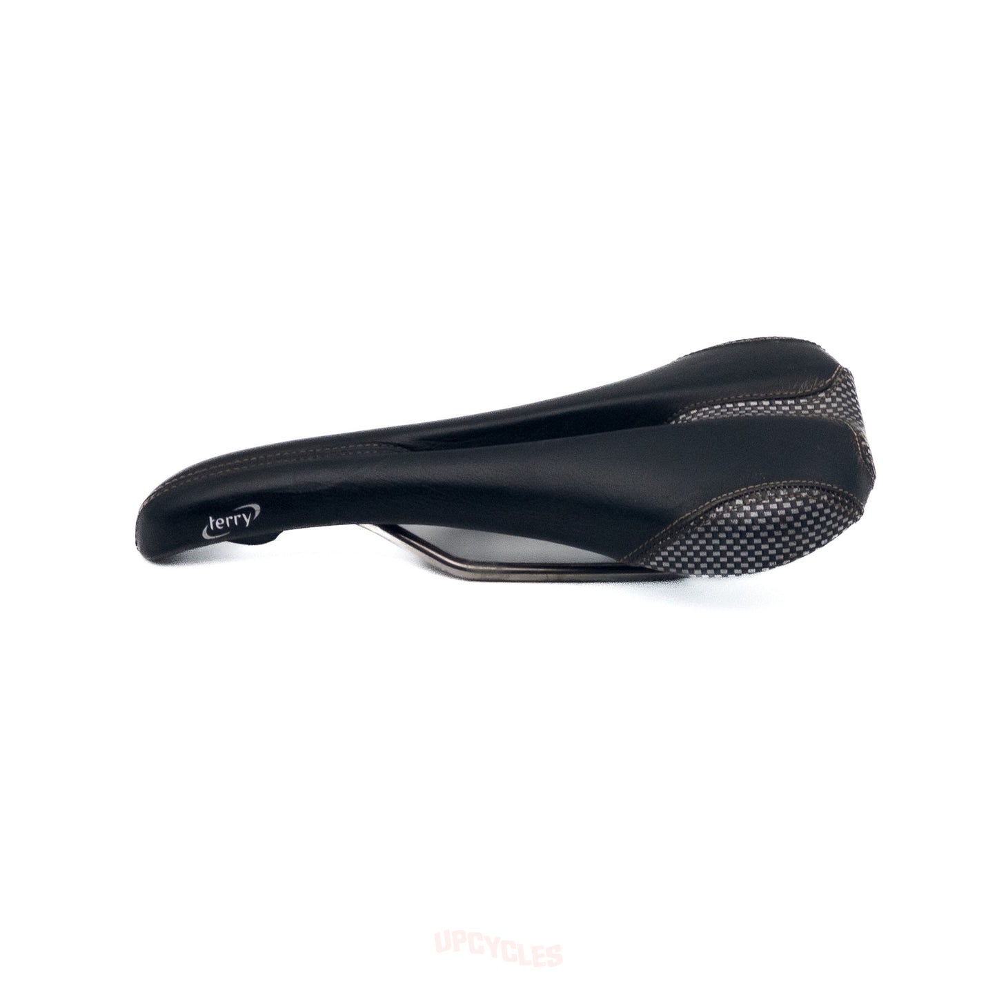 Terry Dragonfly SX saddle, black leather w/ titanium rails