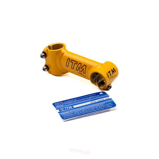 ITM Big One TN100 stem, Bianchi Pantani yellow, 1" threadless x 100mm reach x 26.0mm clamp, NIB