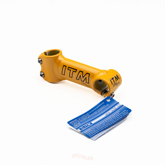 ITM Big One EM110 stem, Bianchi Pantani yellow, 1" threadless x 110mm reach x 26.0mm clamp, NIB