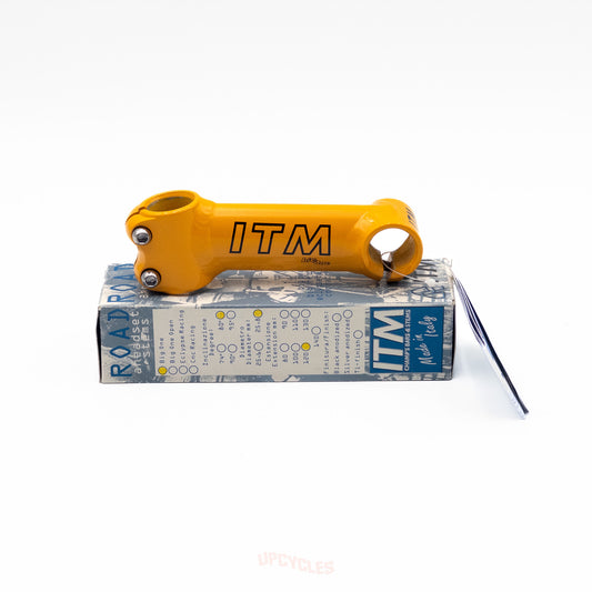 ITM Big One ET120 stem, Bianchi Pantani yellow, 1" threadless x 120mm reach x 26.0mm clamp, NIB